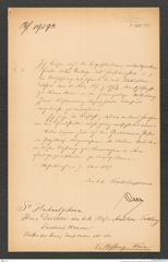 k.k. naturhistorisches Hofmuseum, Intendanzakten 1885-1896 (Hauer), Aktenzahl Z.428/1887, Seite 1
